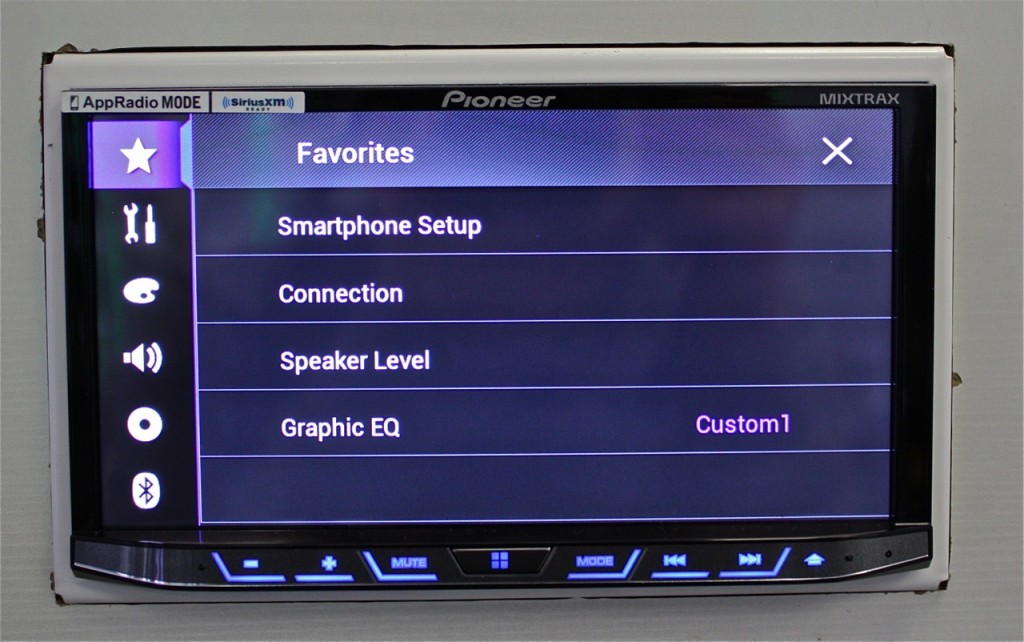 Best Double Din 2015 - AVH-4100NEX Favorites Menu